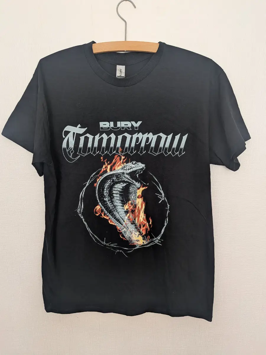 Bury Tomorrow UK EU Tour 2022 Metalcore T-Shirt M Black Band snake Tee Gildan