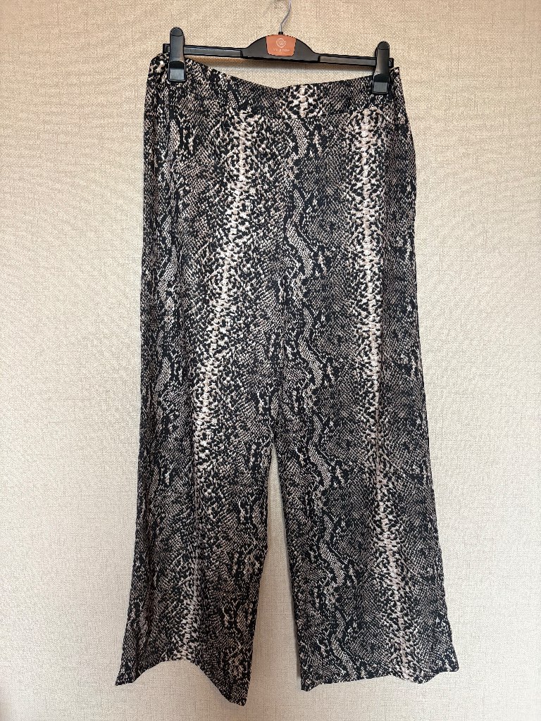 VERY Snake Print Wide Leg Trousers | Animal Print | Palazzo | Y2K | Boho Chic | Size 16 | NWT