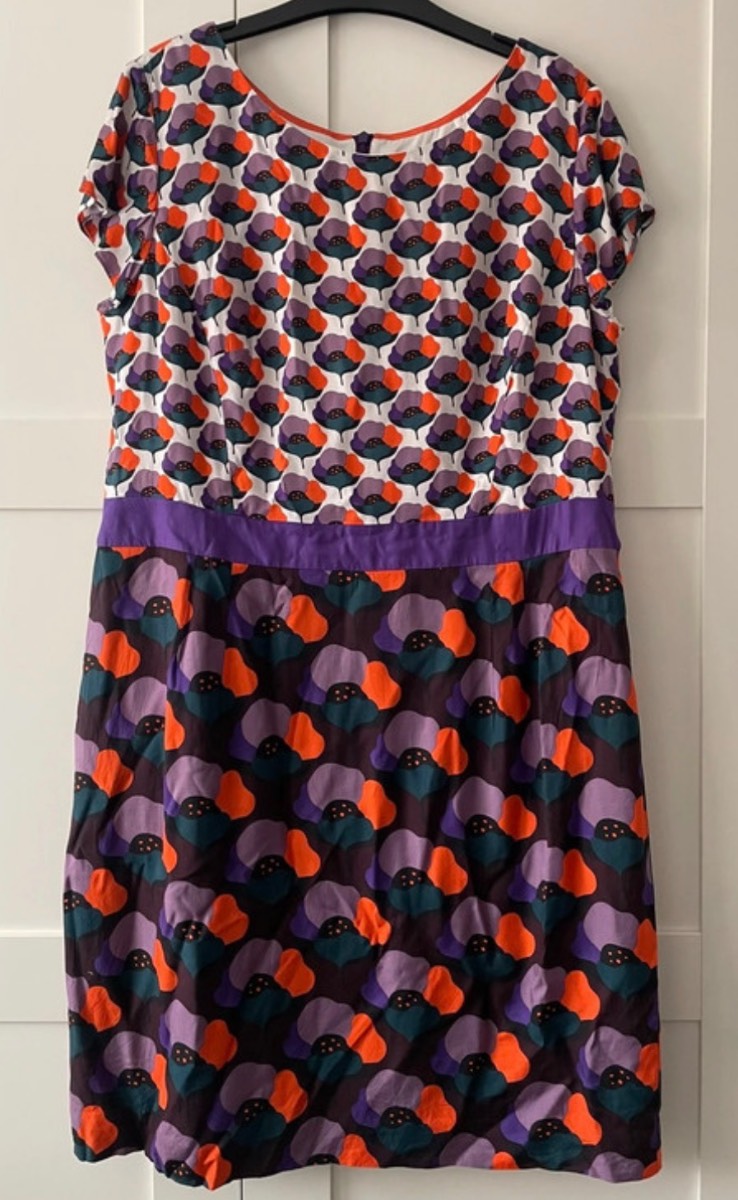 Stunning 😍 Boden Kensington Multicoloured Floral Cap Sleeves Lined Dress Size 18R