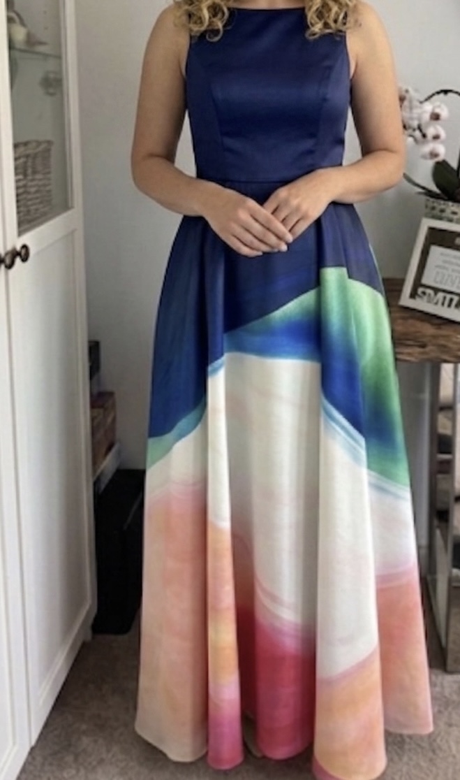 The most beautiful abstract art Coast maxi dress size 8 bnwt