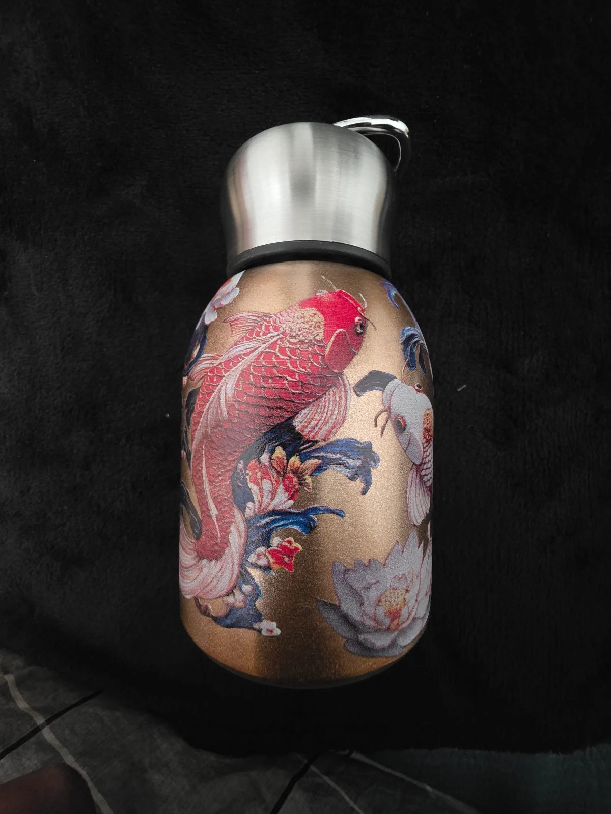 Koi fish water bottle for school kids