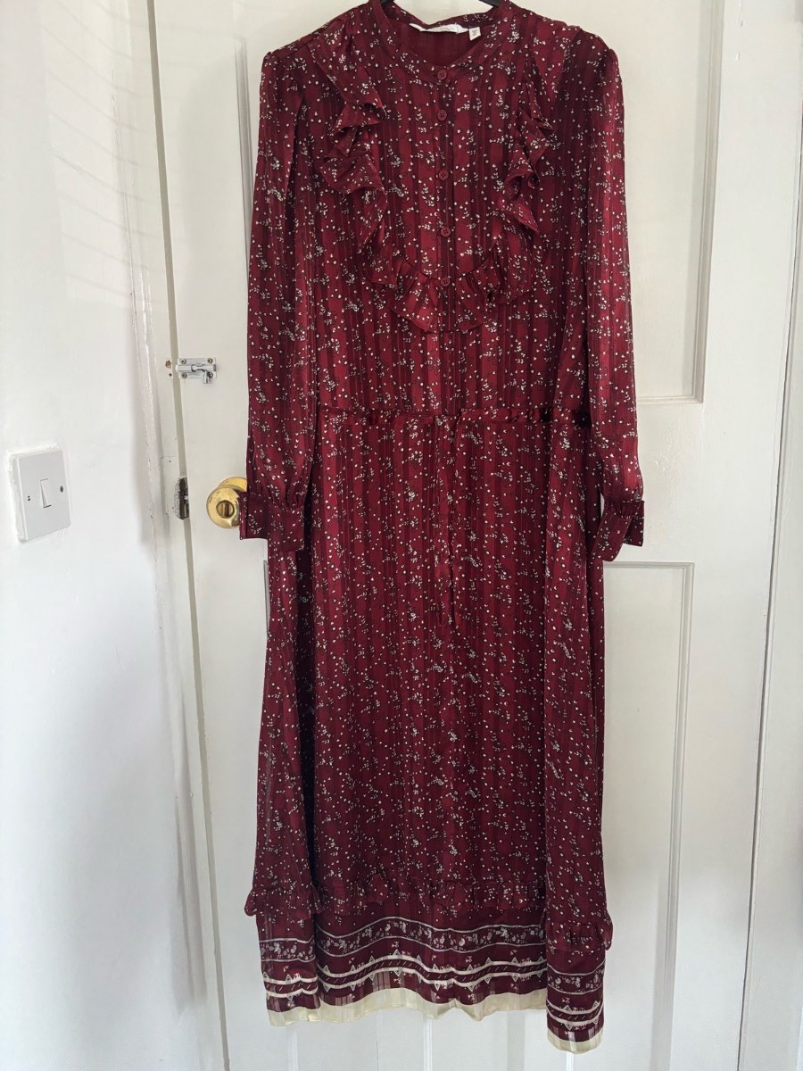 & Other Stories Burgundy summer Maxi Dress - small