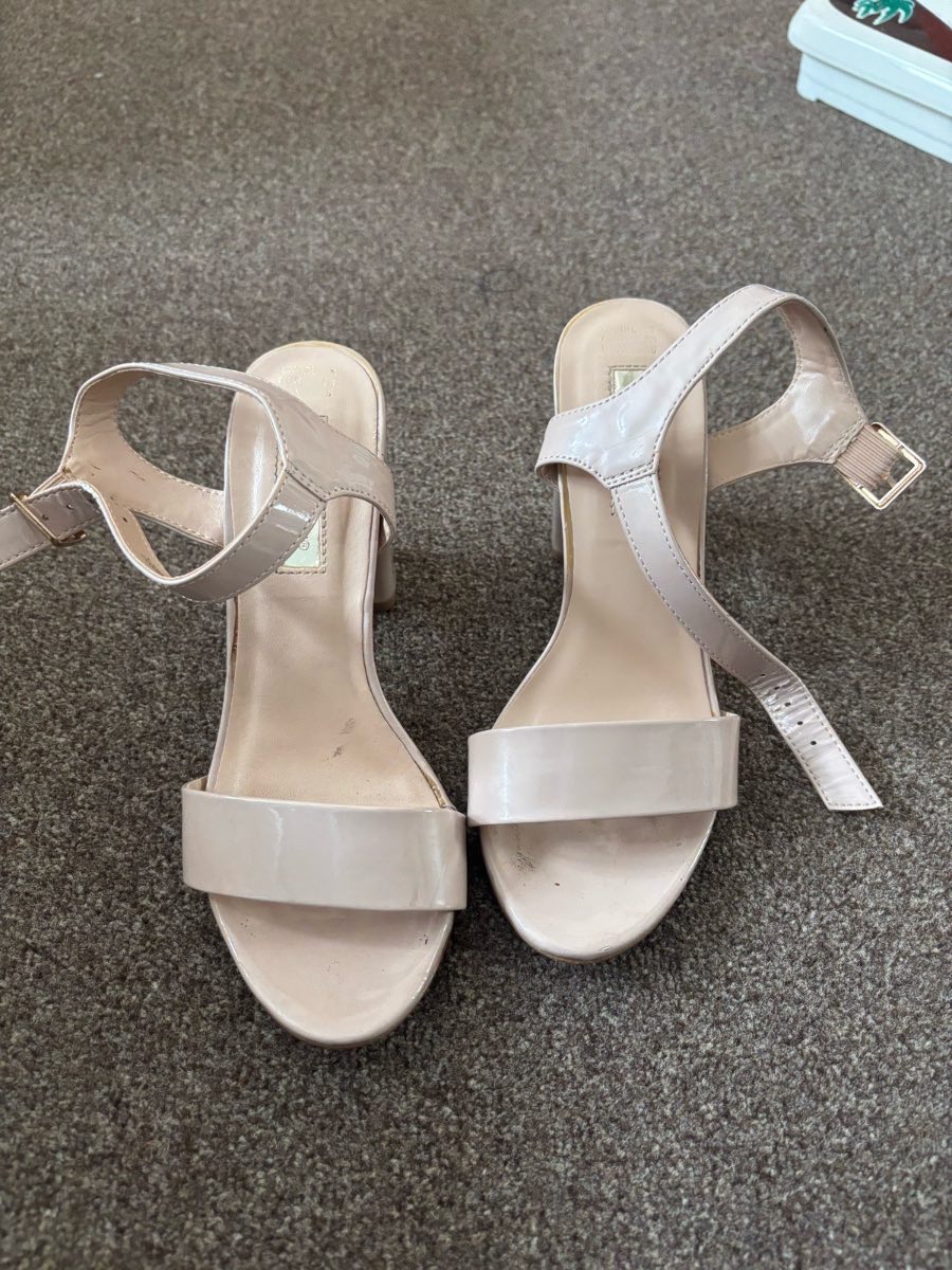 Primark Nude Barely there heels - Size 3