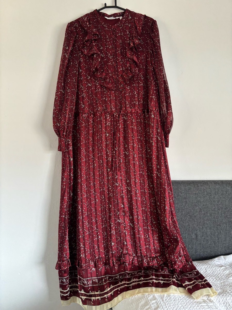 & other stories Red and white heart dress - size small