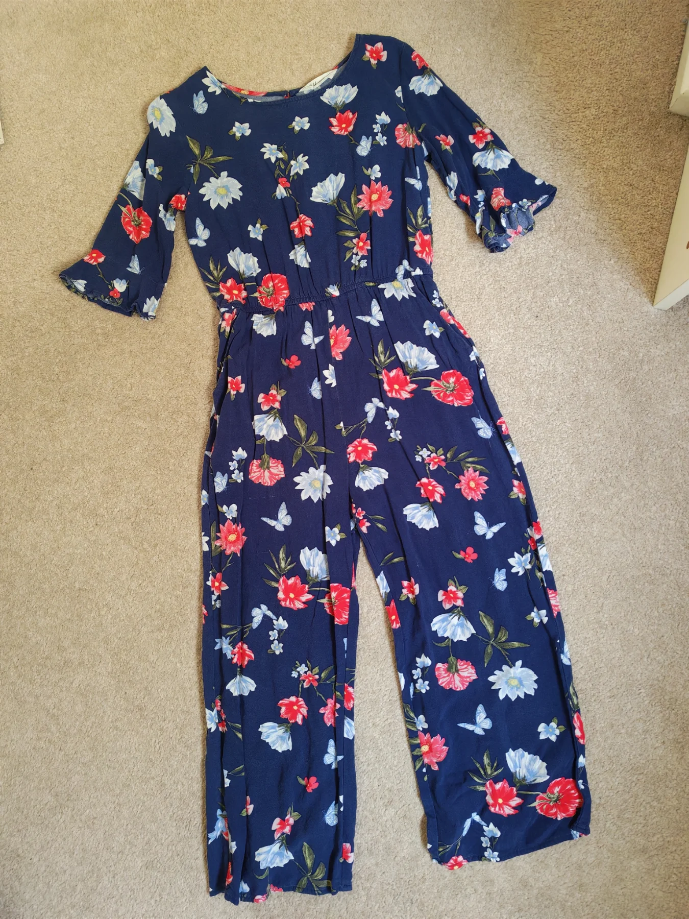 H&M floral jumpsuit - 12-13 years