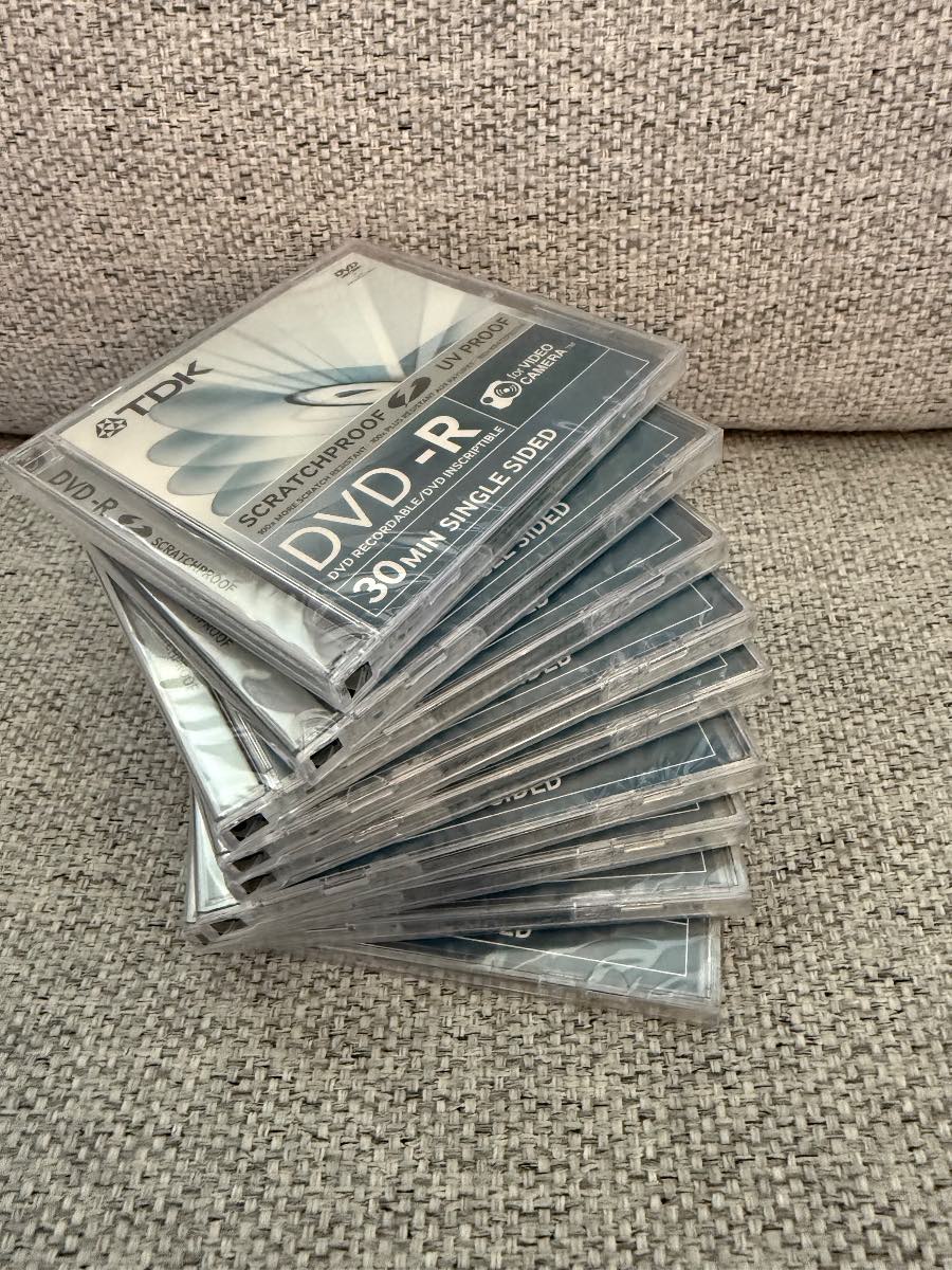 Bundle of 9 TDK DVD-R 30 Min 1.4GB Scratchproof Camcorder Discs New Sealed