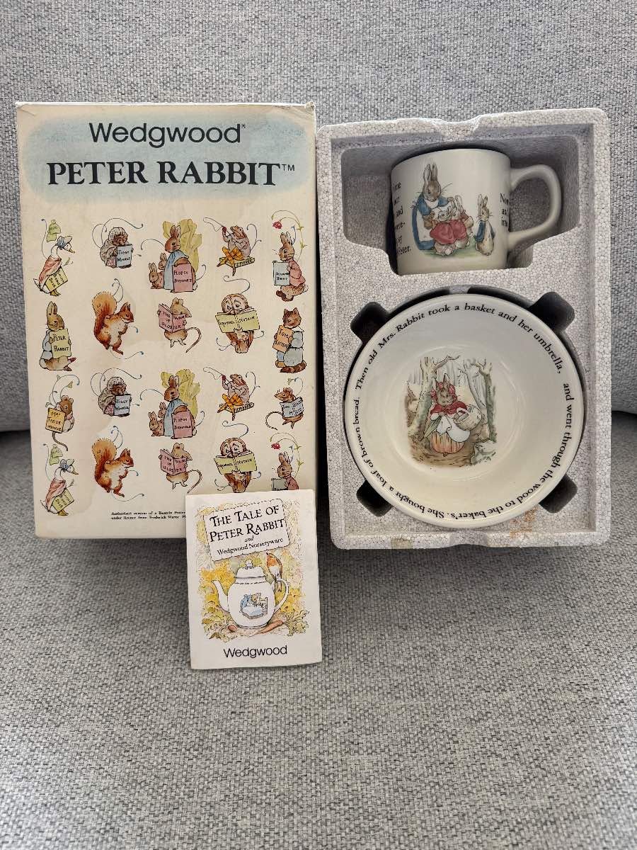 Wedgwood Peter Rabbit Nurseryware Bowl & Mug Set Boxed – Made in England