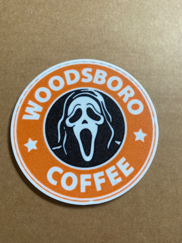 Ghost face coaster