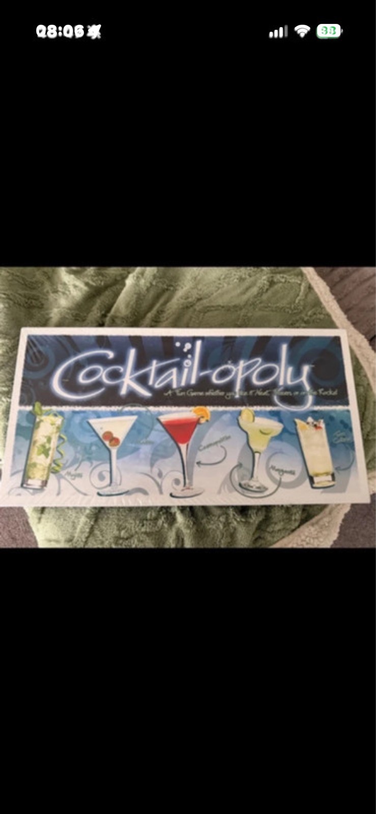 Cocktail opoly brand new & sealed adult monopoly board game