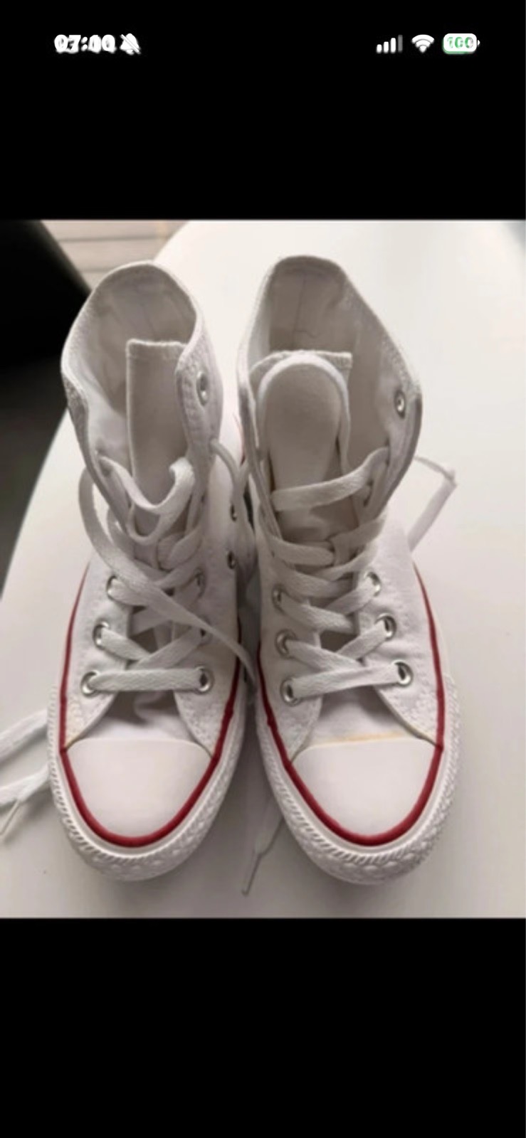 Chuck Taylor Converse All Star basketball trainer/boots size 3 - white