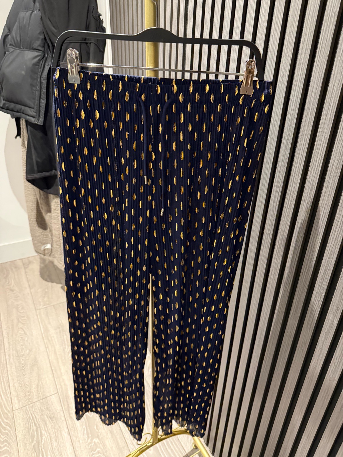 Gold leaf style trousers - navy