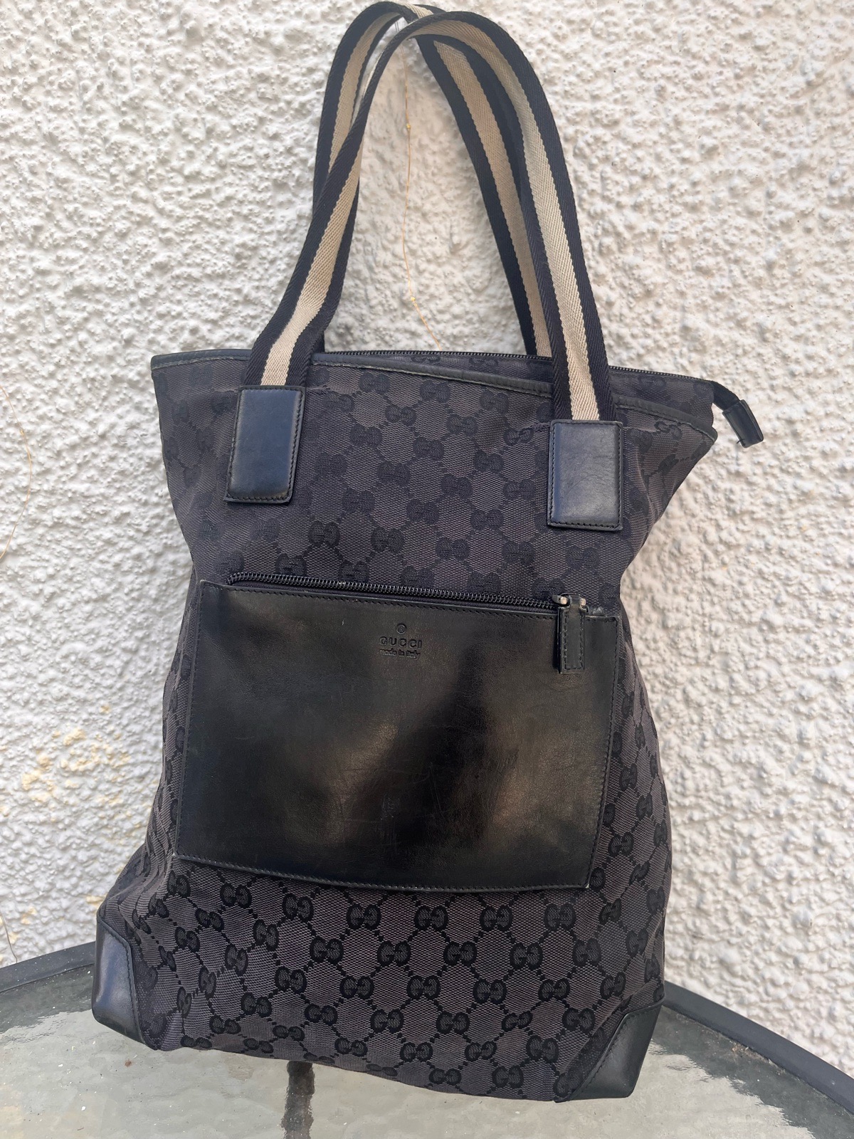 Gucci large monogram canvas bag