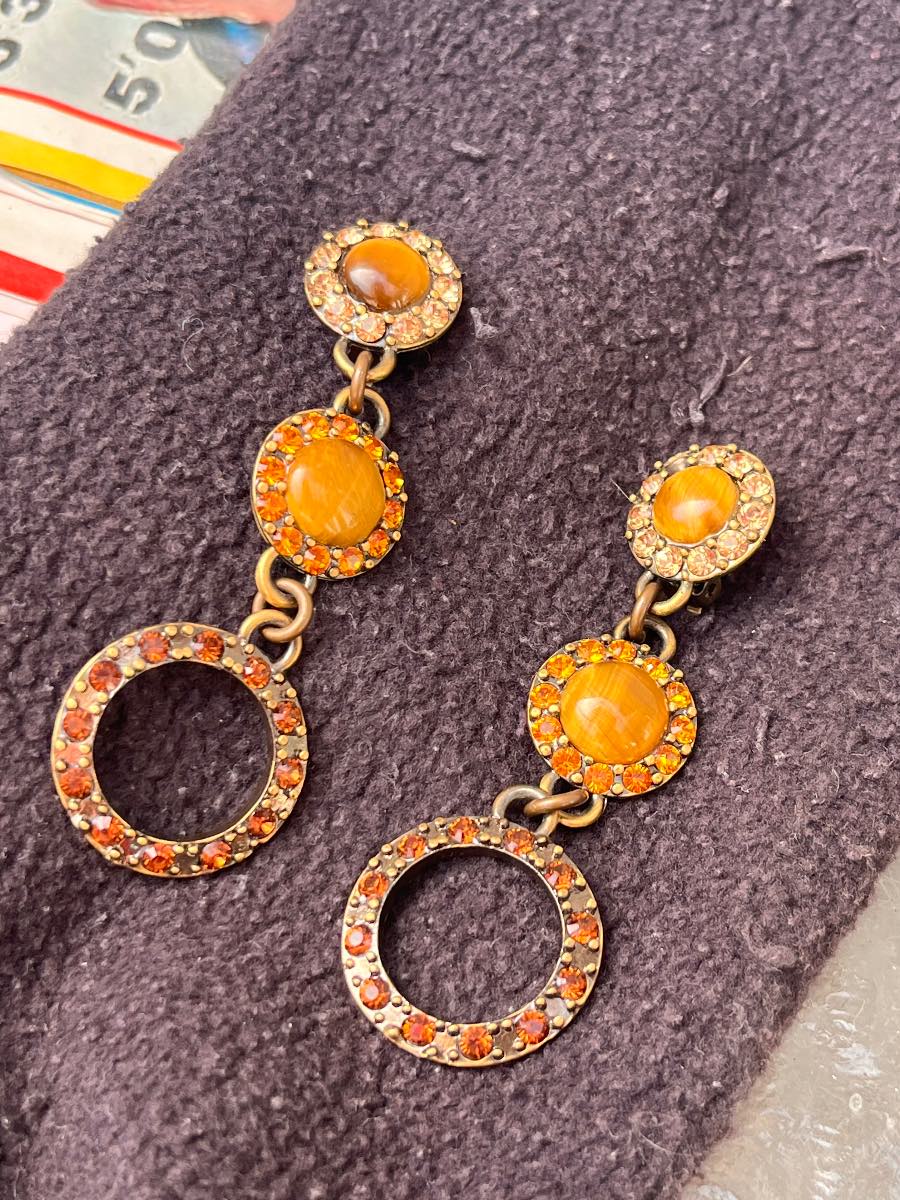 Yves Saint Laurent rive gauche drop earrings