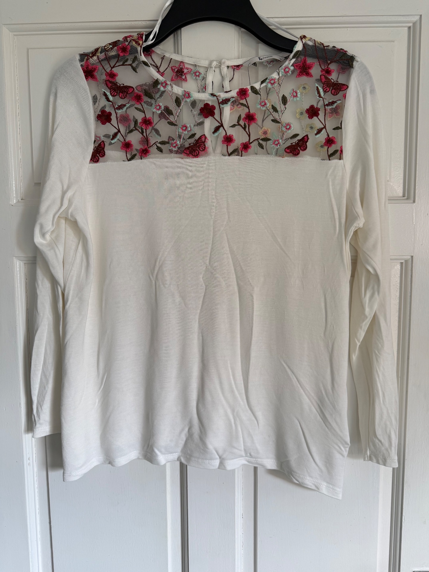 TU Embroided Long Sleeve Top Size 16