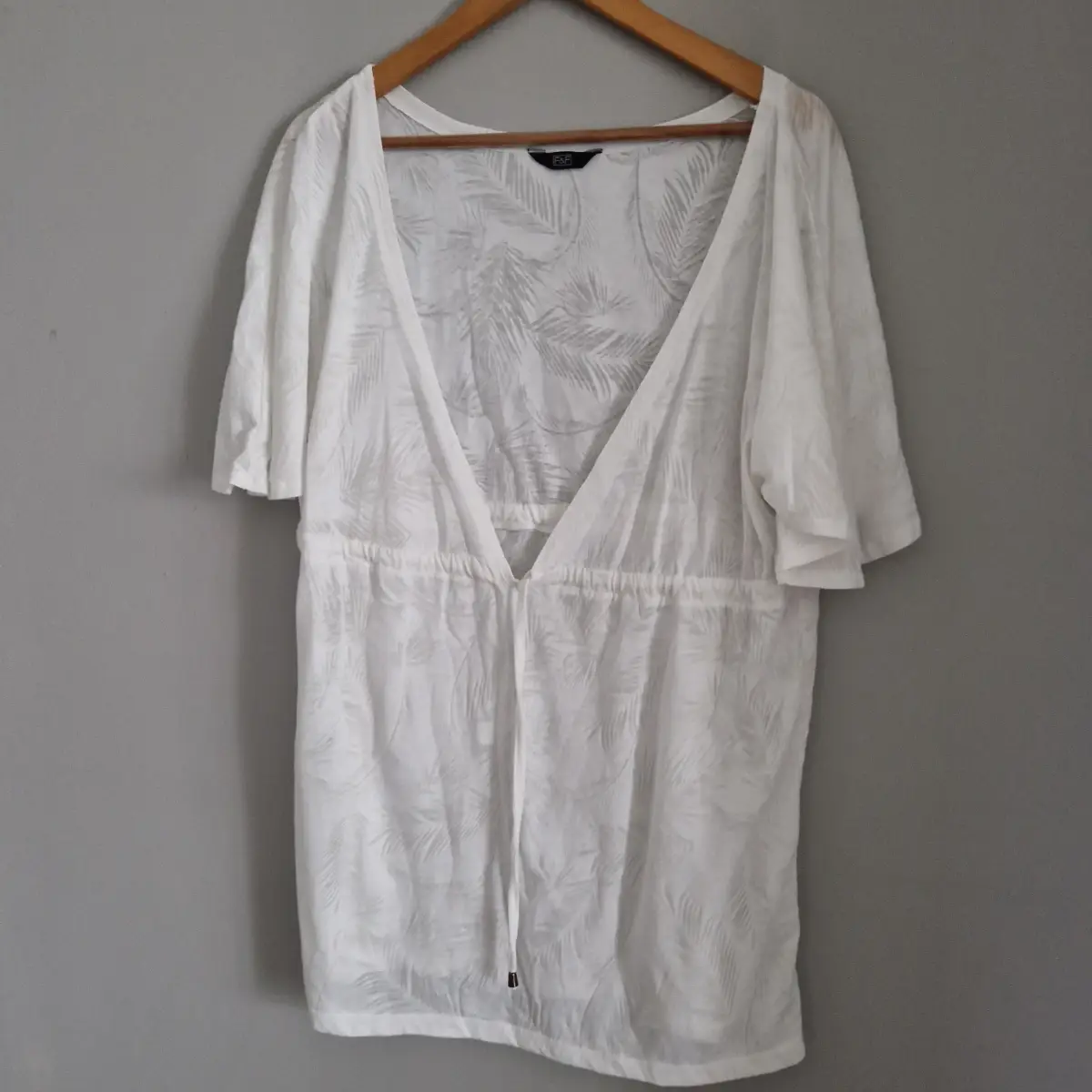 F&F white bikini cover dress size L uk 12