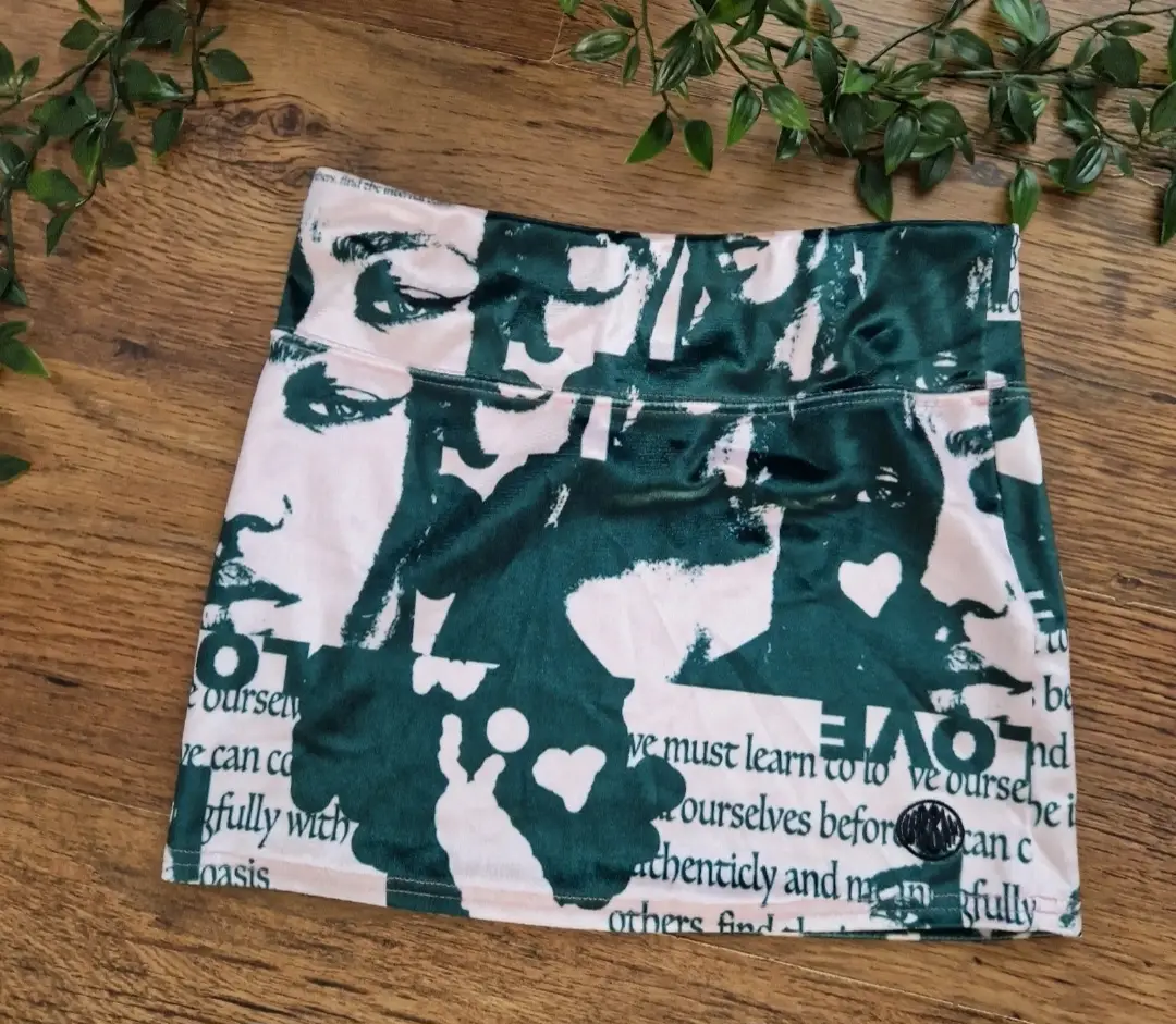 Urban outfitters  rose green mini skirt size XS