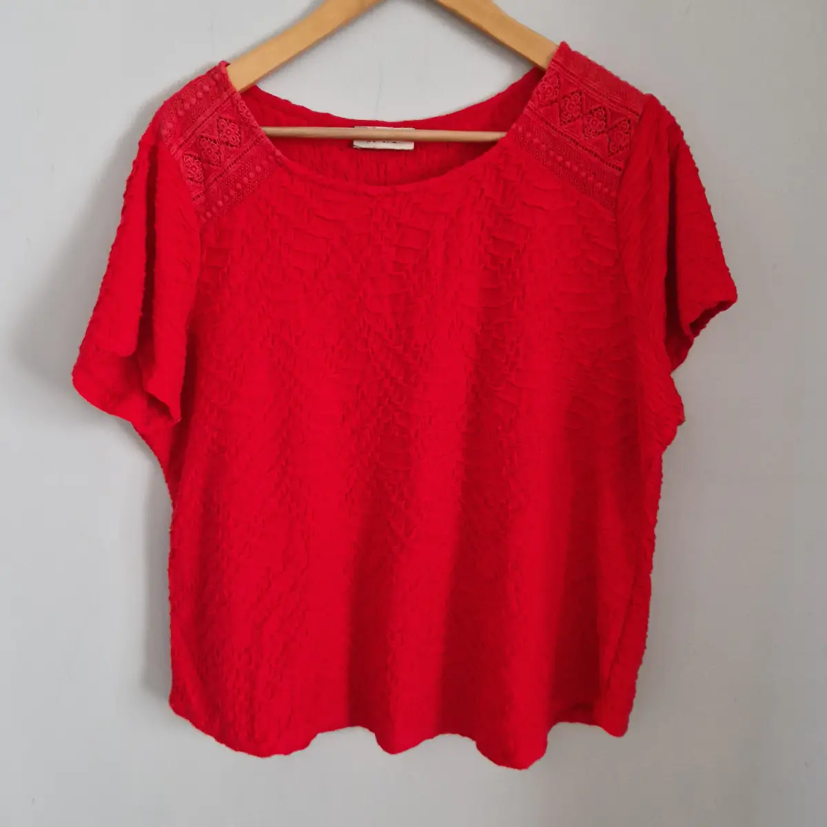 Per una red short sleeve top size uk 18