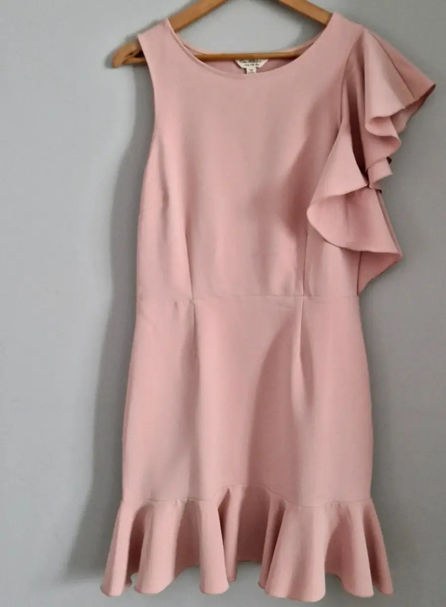 Miss selfridge dusty pink occasion dress size uk 12