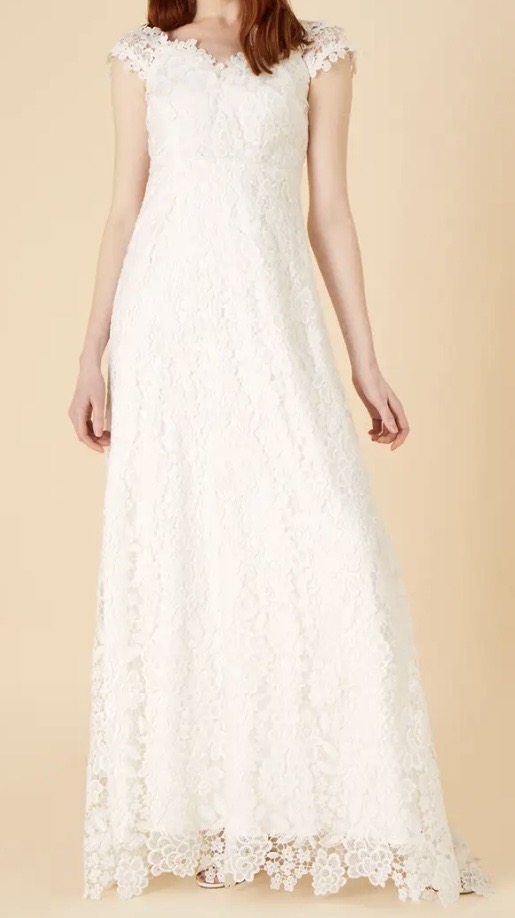 Monsoon Cassandra Lace Bridal Maxi Dress- UK12