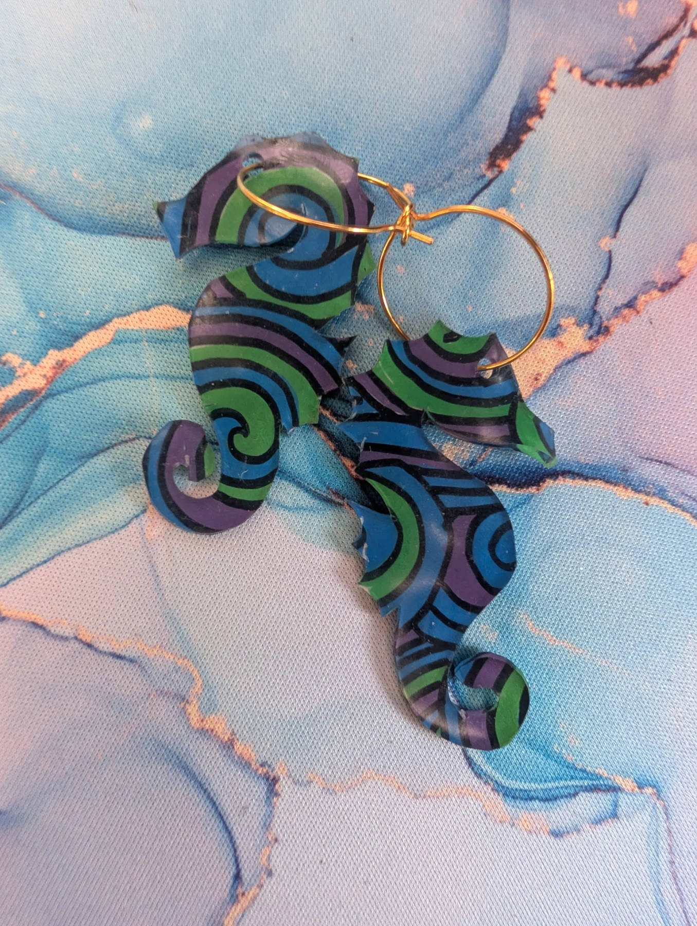 Handmade Statement Earrings Seahorse