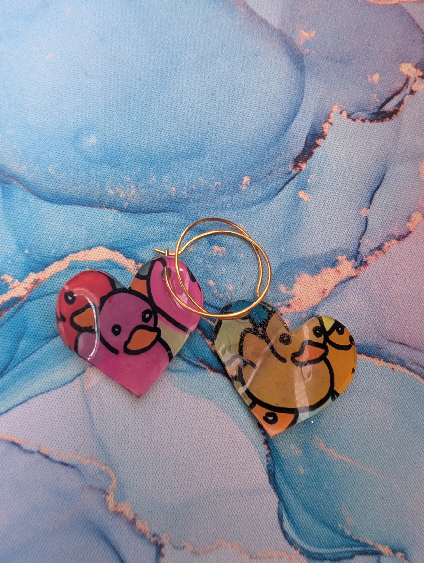 Handmade Statement Earrings Duck