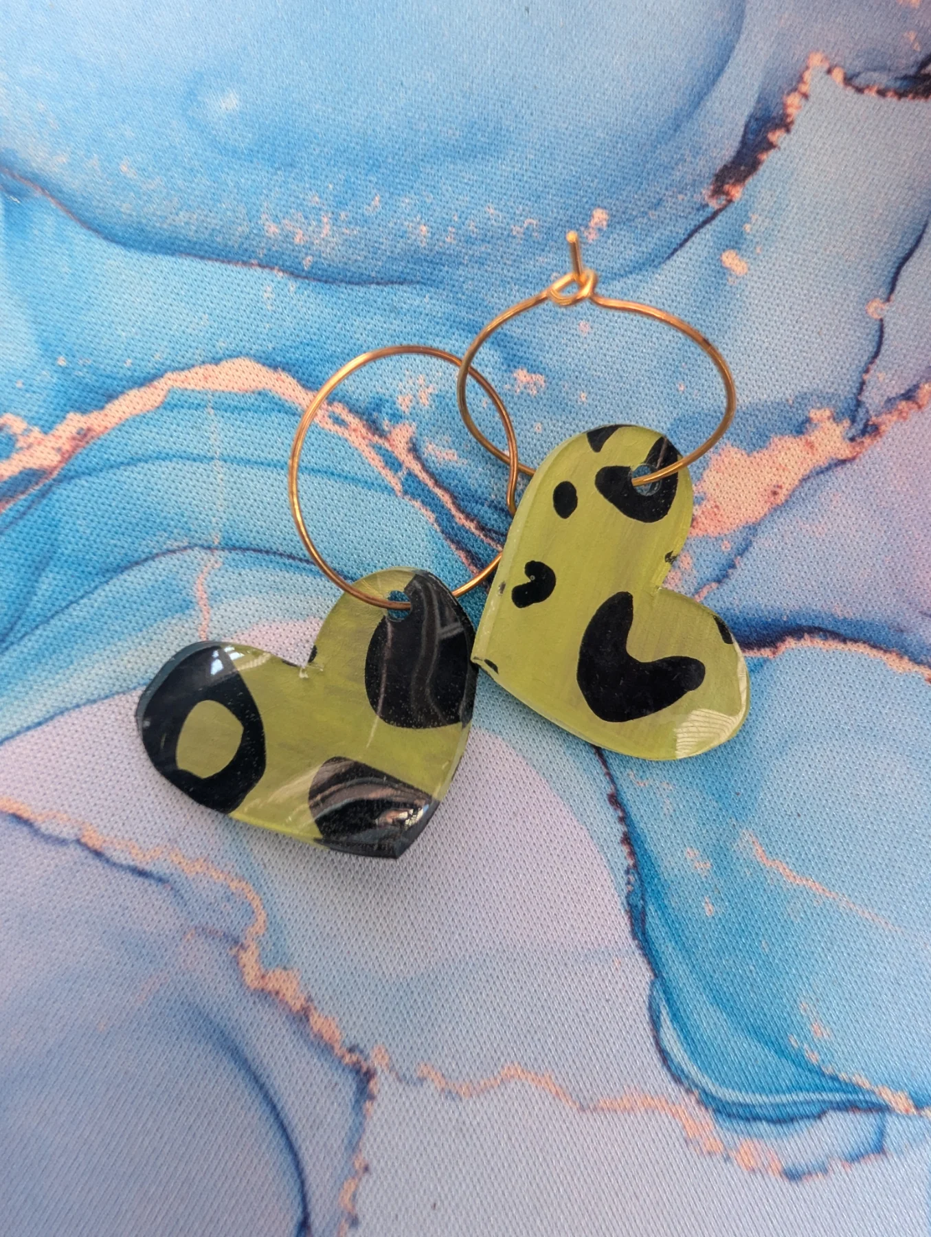 Handmade Statement Earrings Yellow Lg