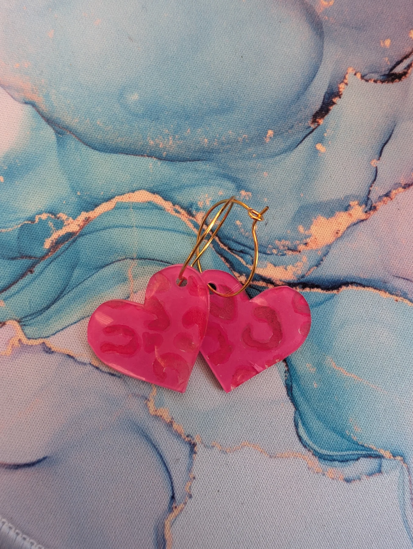 Handmade Statement Earrings Pink