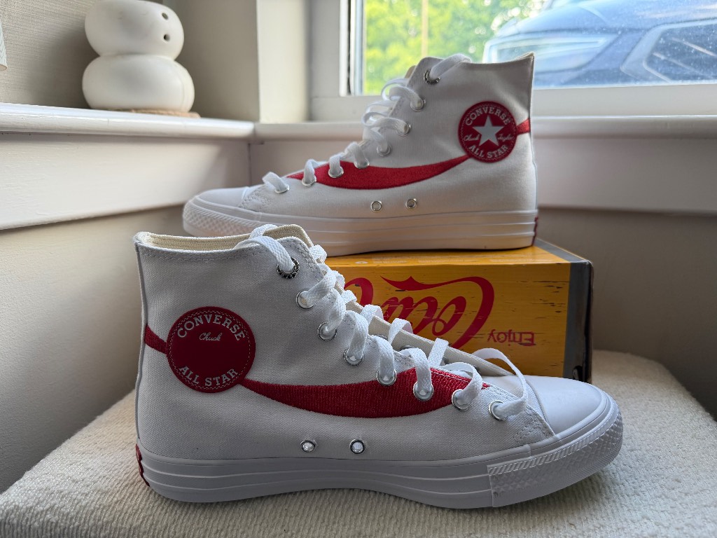 Converse high top Coca Cola colab UK 8