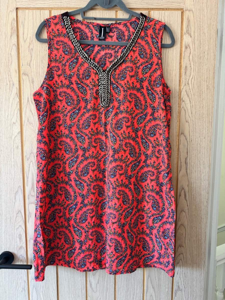 Izabel London paisley print sleeveless dress - size 12
