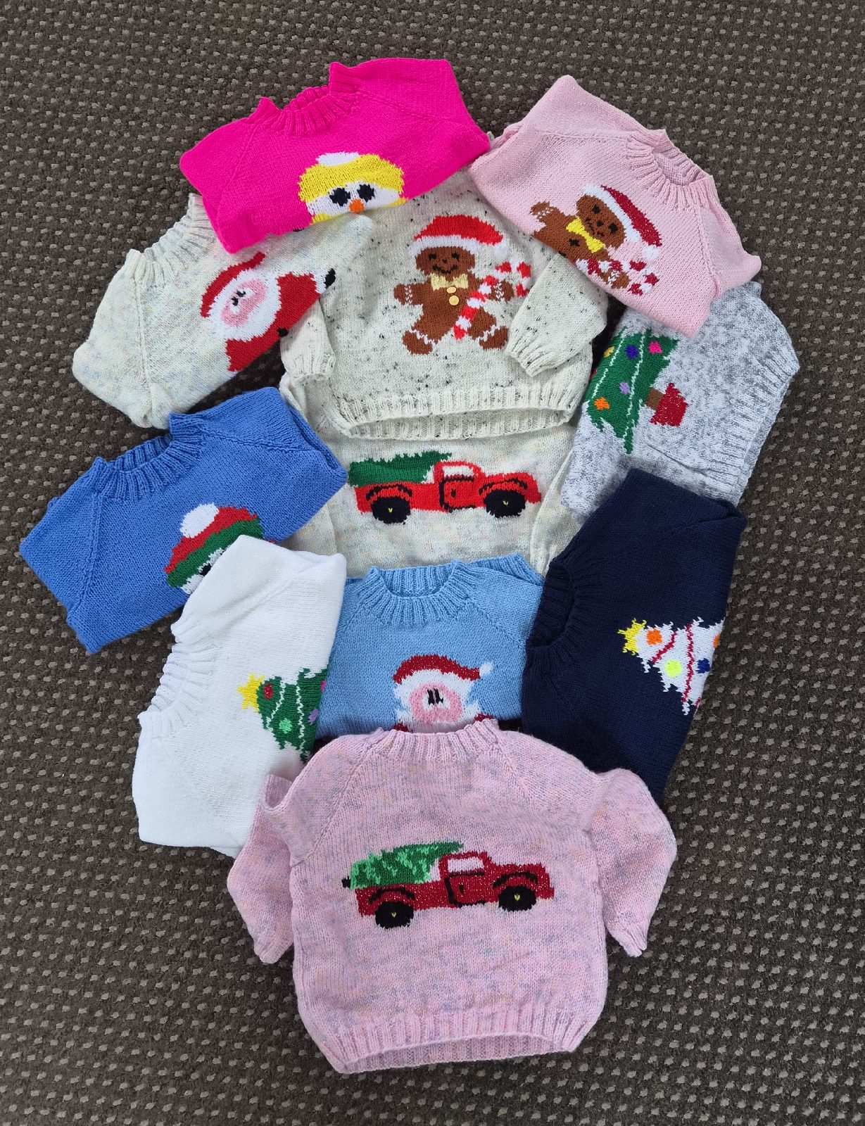 11 hand knitted Christmas jumpers age 5 years