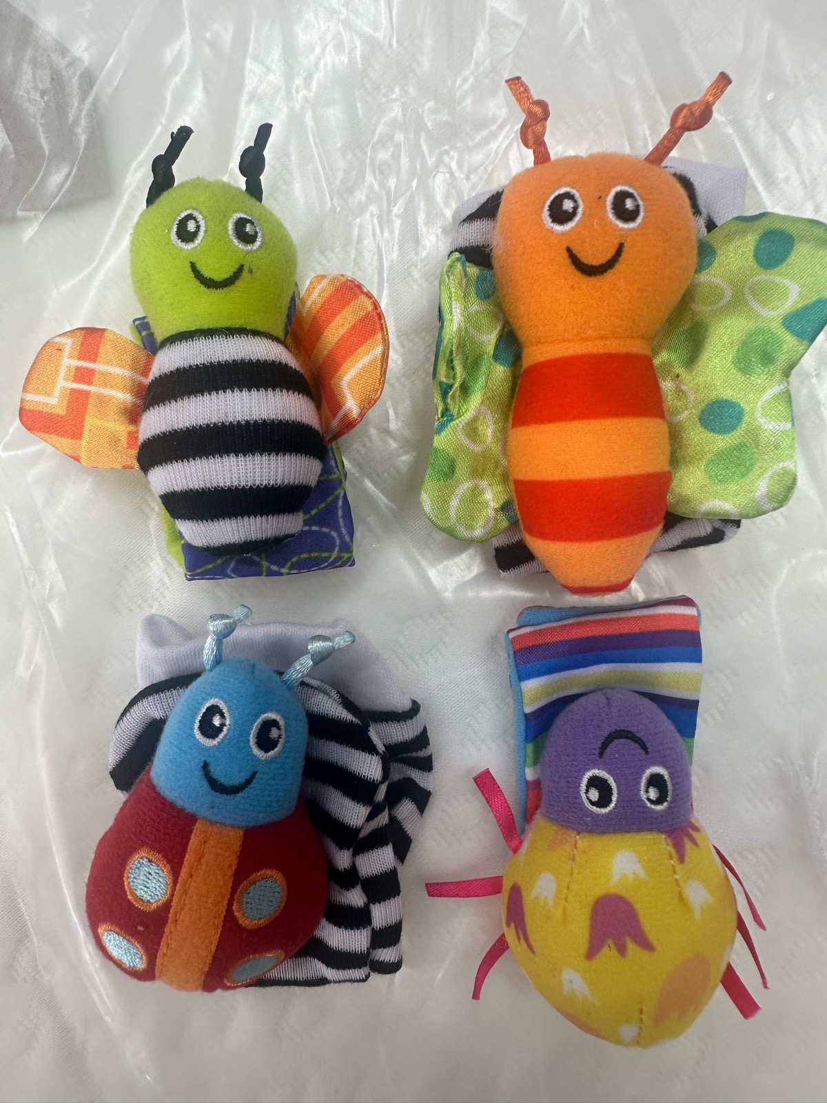 Baby Foot Finder Socks & Wrist Rattles Set Sensory Toy Newborn Baby 0-6 Months