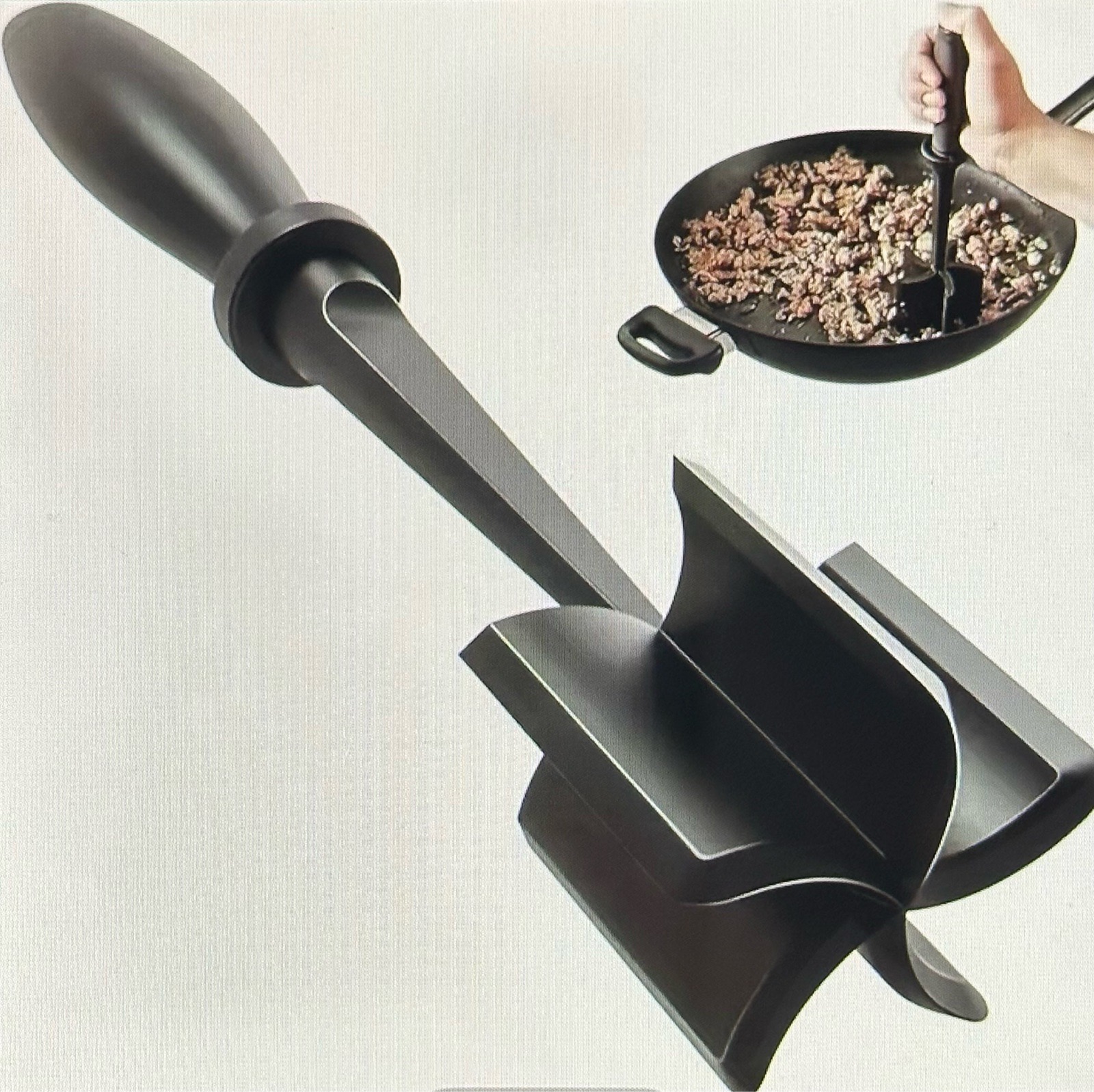 Non-Stick Meat Mincer, Masher & Ground Beef Chopper Heat Resistant Kitchen Tool for Mincing Mixing M