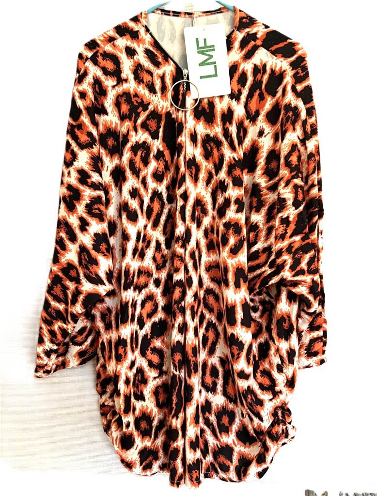 #Made in Italy #Ladies Love My Fashion #Leopard #Top Zip Neck #One Size #Orange