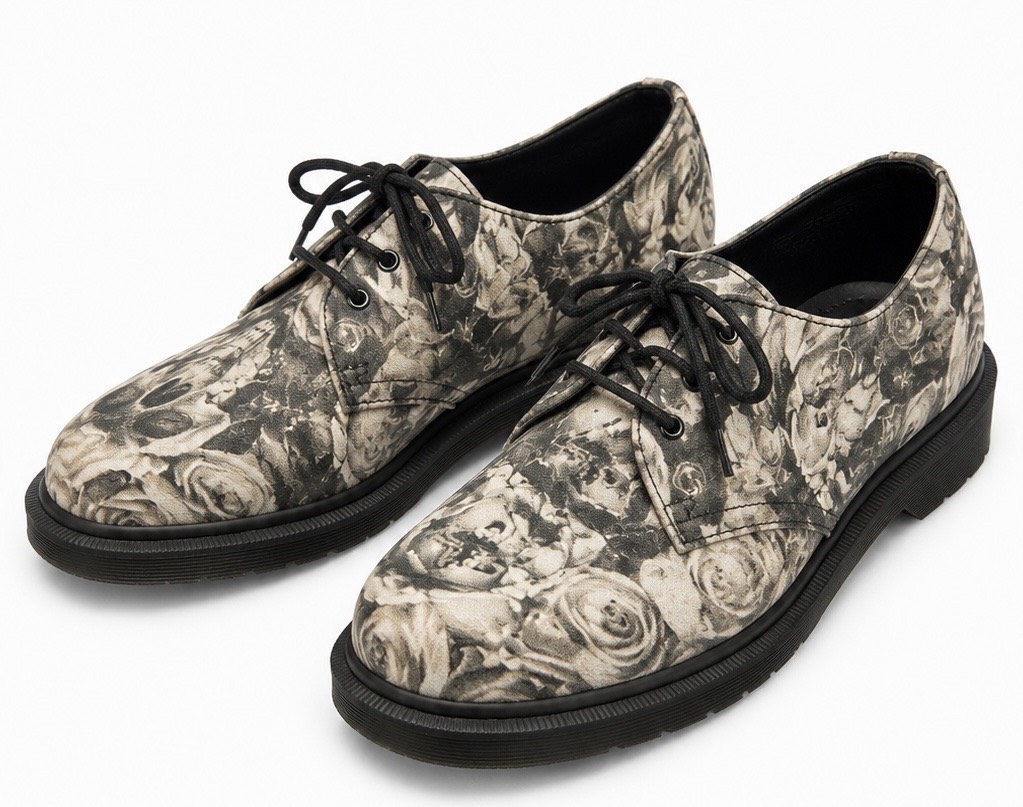 Dr. Martens 1461 FLOR Floral Skull Shoes UK4