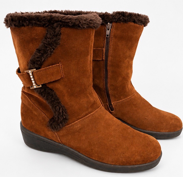 Nila & Nila Italian Suede Fur-Lined Boots EU 41 🤎