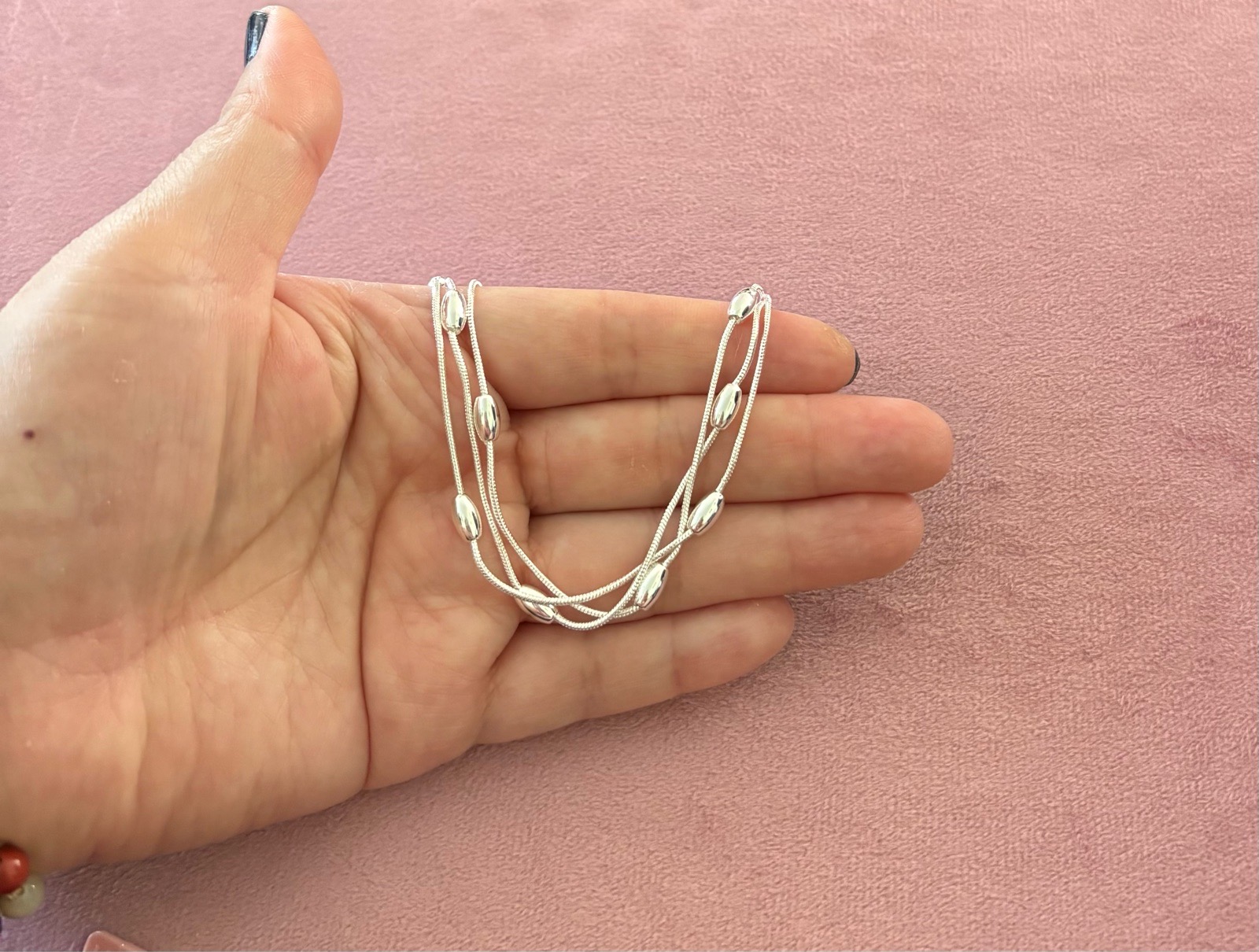 Silver Triple Chain Bracelet