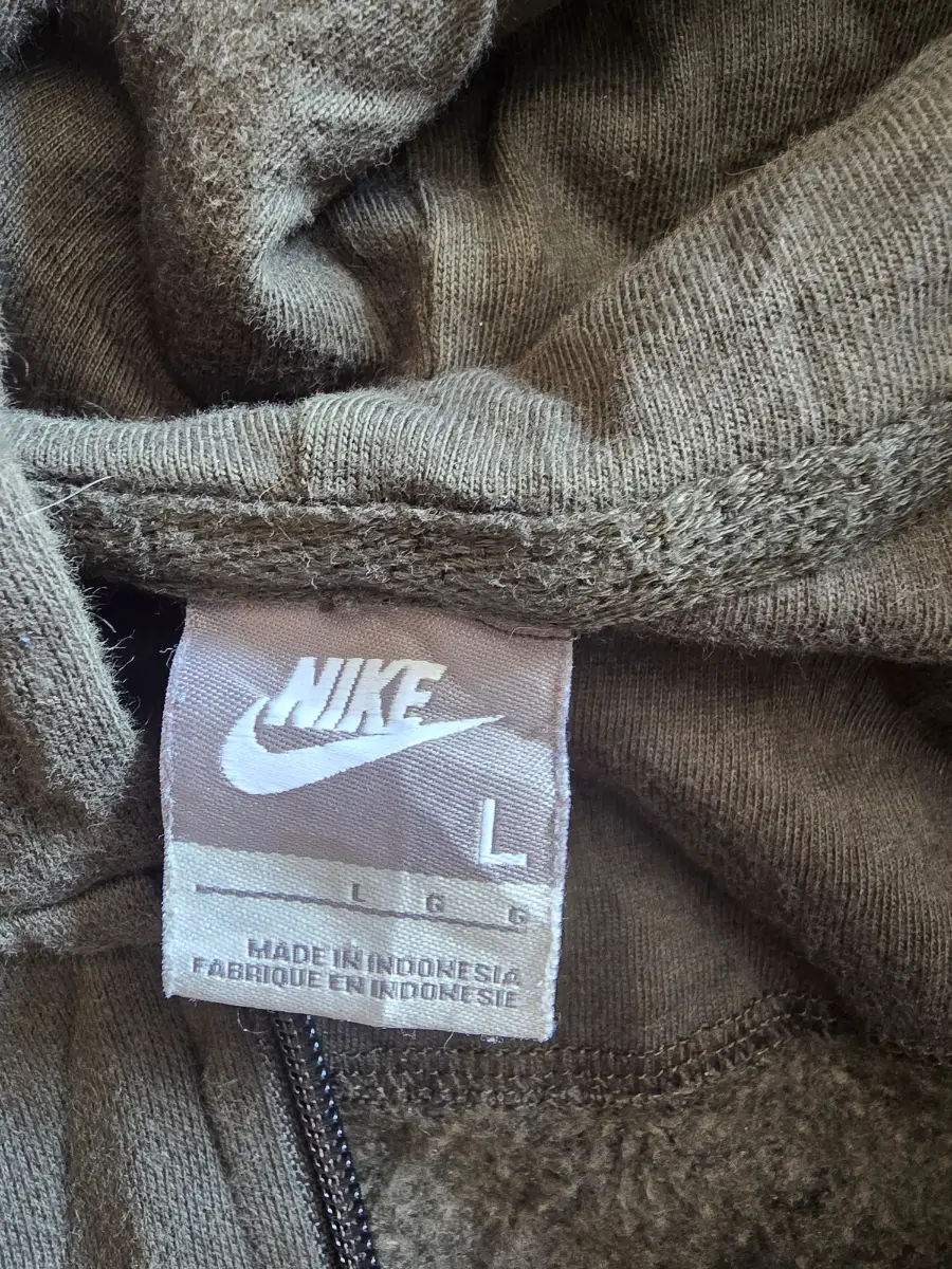 Nike olive zip hoodie