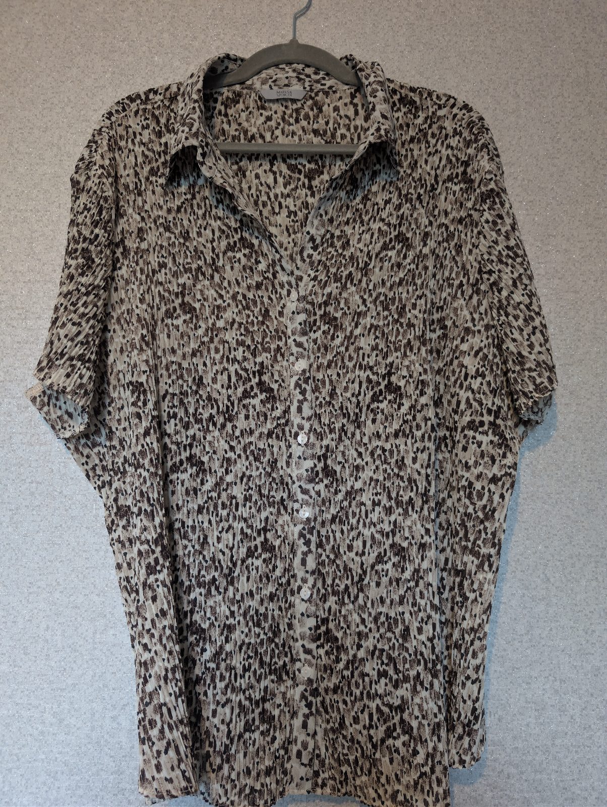 M&S animal print blouse
