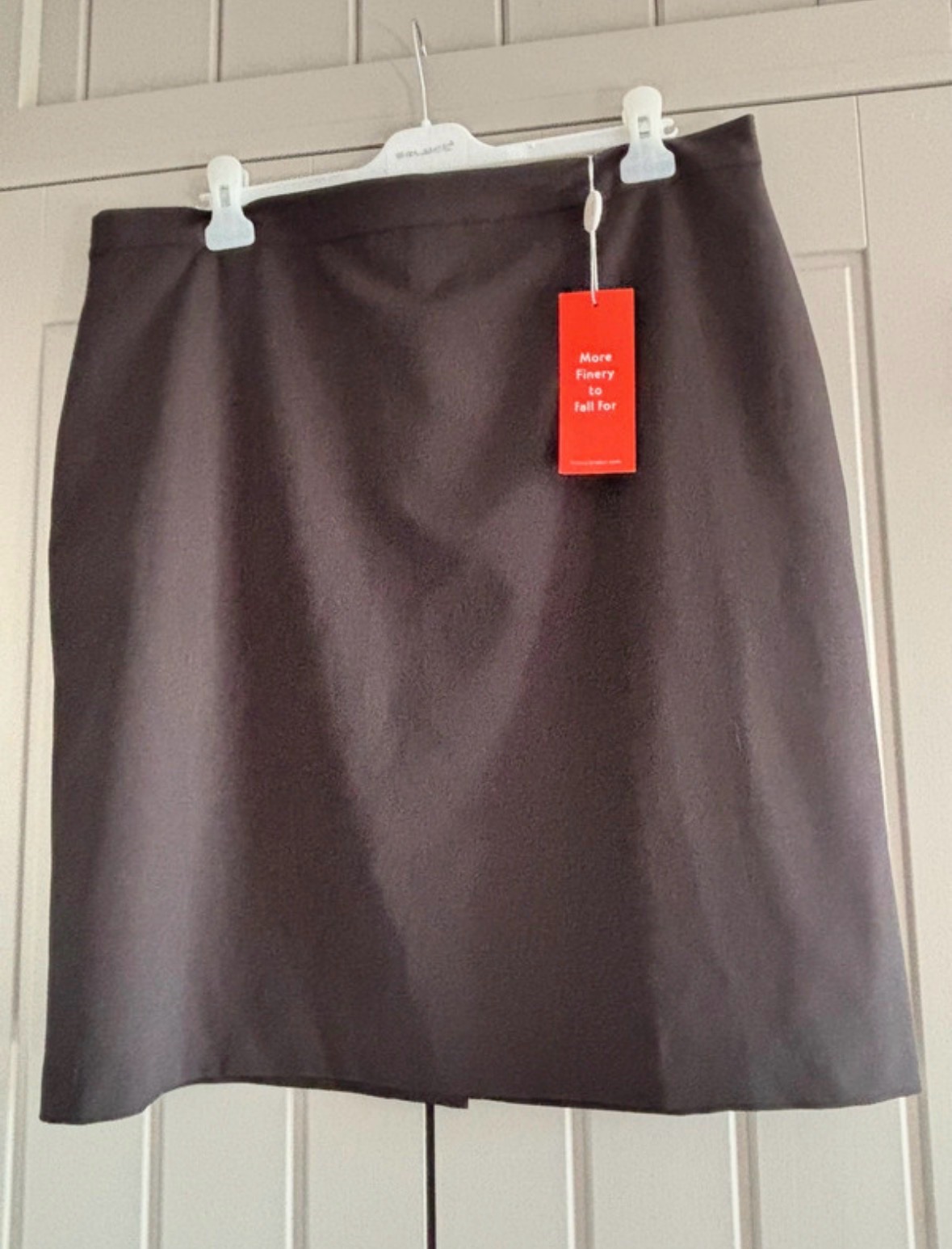 Finery Skirt Black Emma Pencil Size UK 20 Fully Lined Back Split Quality BNWT