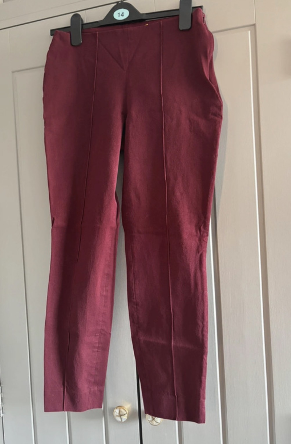 Polo Ralph Lauren Burgundy Stretch Capri Pants Ankle Grazer Trousers Size 6/8