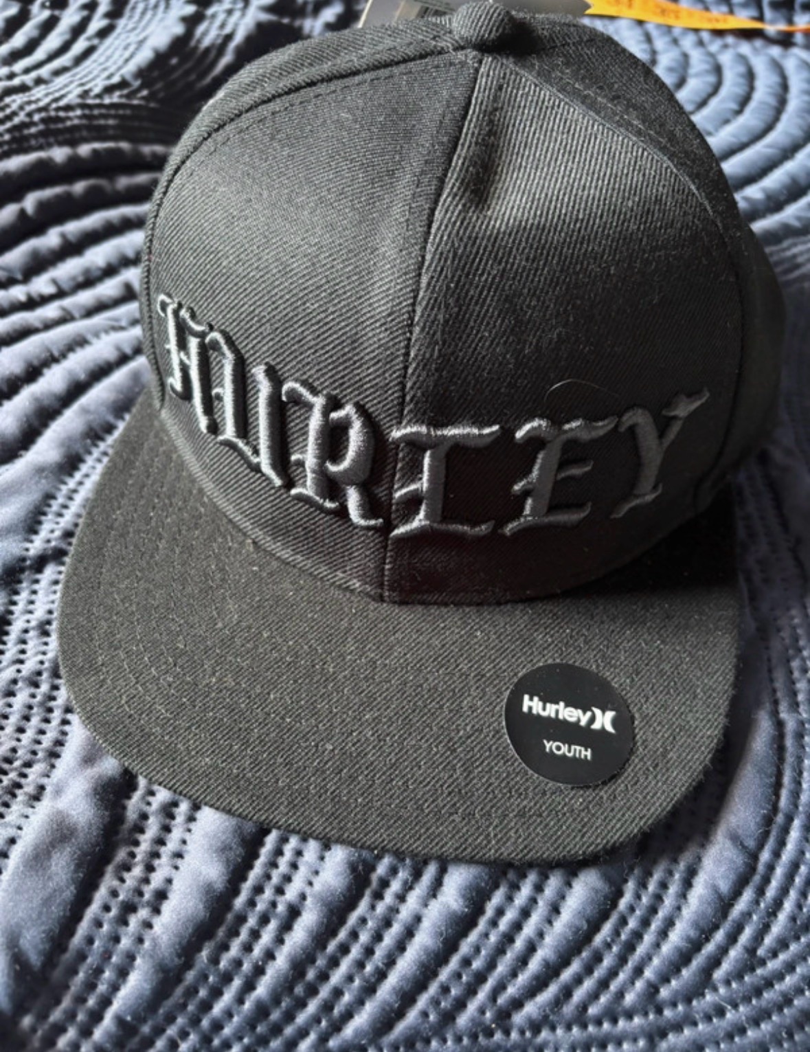 Hurley Cap Black Youth Size 8/20 Brand New With Tags BNWT Baseball Cap