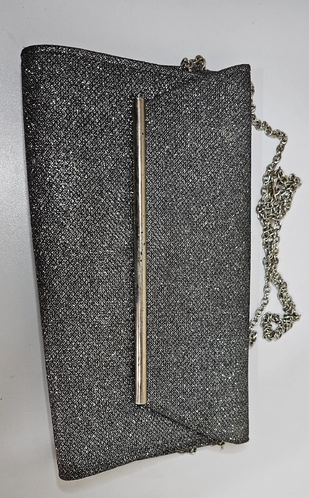 Next glitter clutch bag with shoulder chain