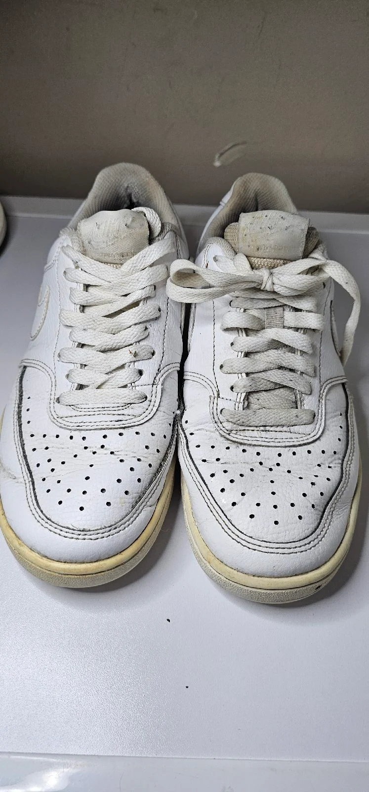 Nike Court Vision Low white trainers size 5