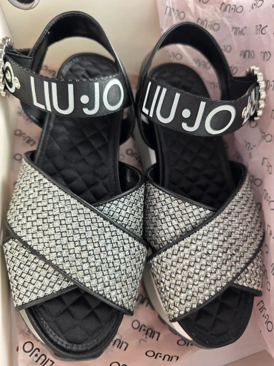LIU JO Maxi Wonder Glitter Platform Sandals – Size EU 37 / UK 4