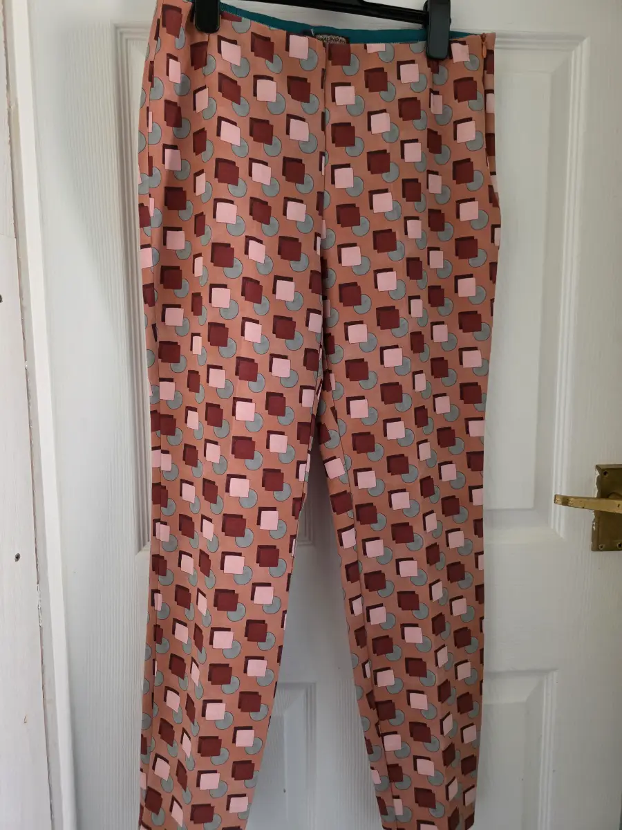Maliparmi Geometric Tapered Trousers – Brand New With Tags