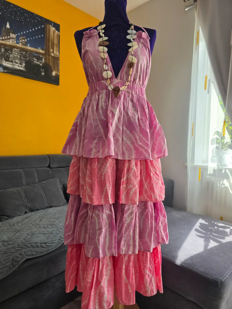Monsoon Artisan Tie‑Dye Tiered Maxi Dress