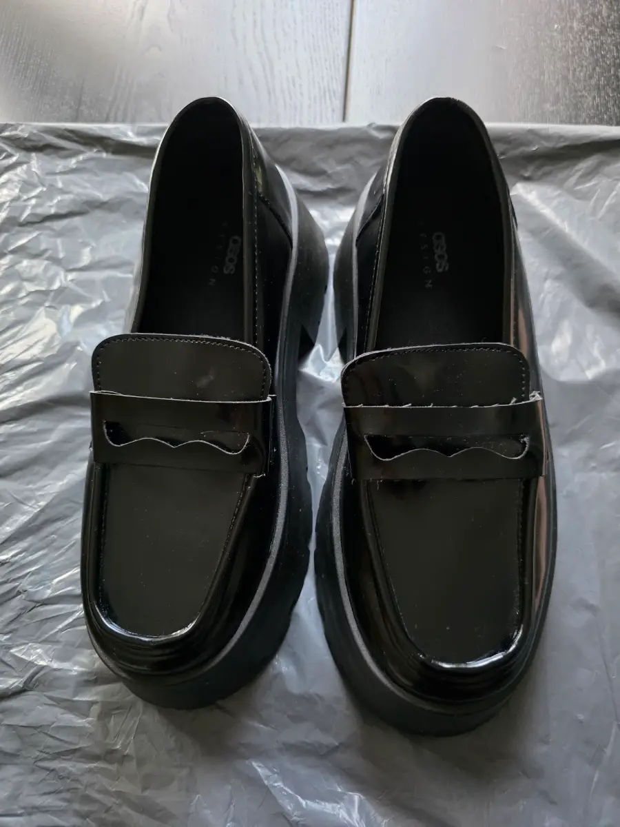 ASOS Design Chunky Black Platform Loafers | UK 5 / EU 38