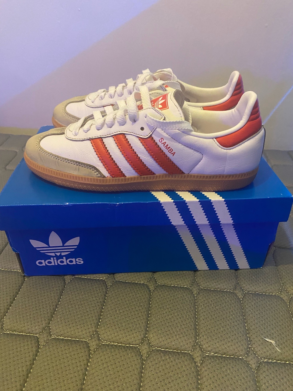 Adidas Samba Red/White UK4.5