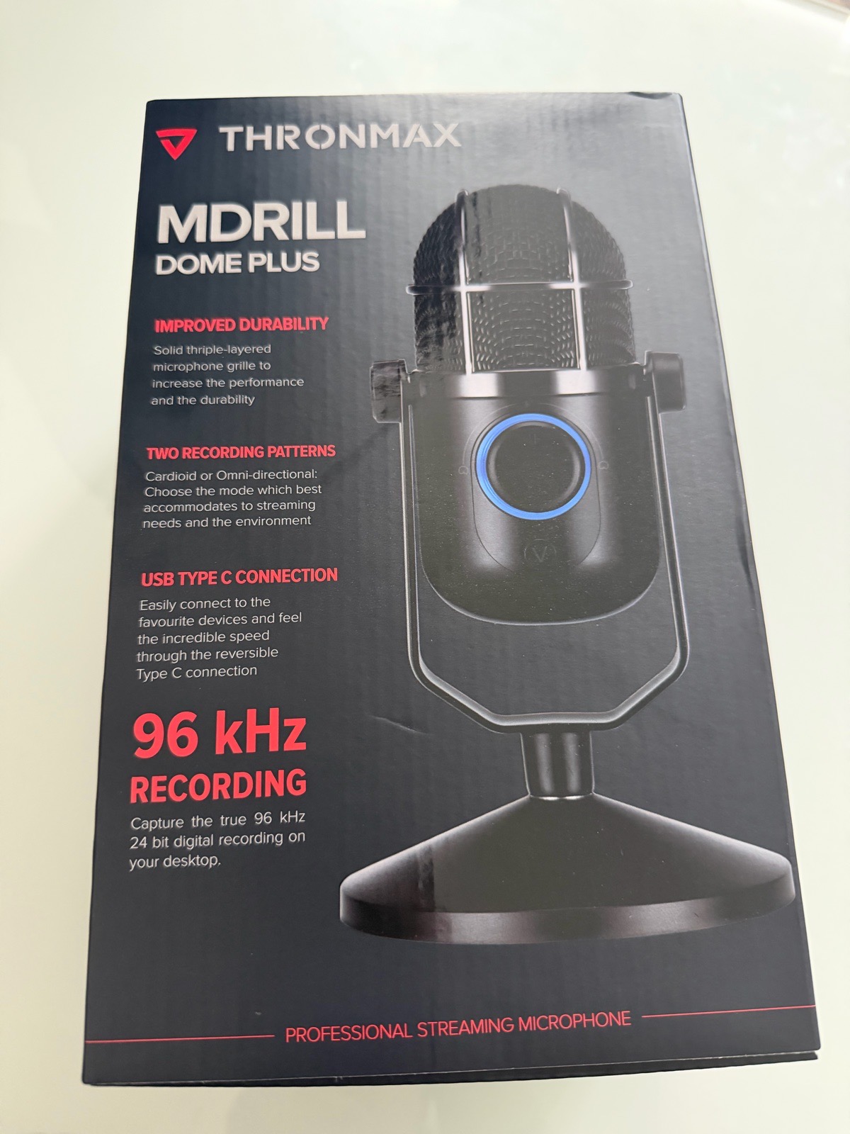 Thronmax Mdrill Dome Plus USB‑C Mic — 96kHz/24‑Bit — Dual Pattern — Brand New