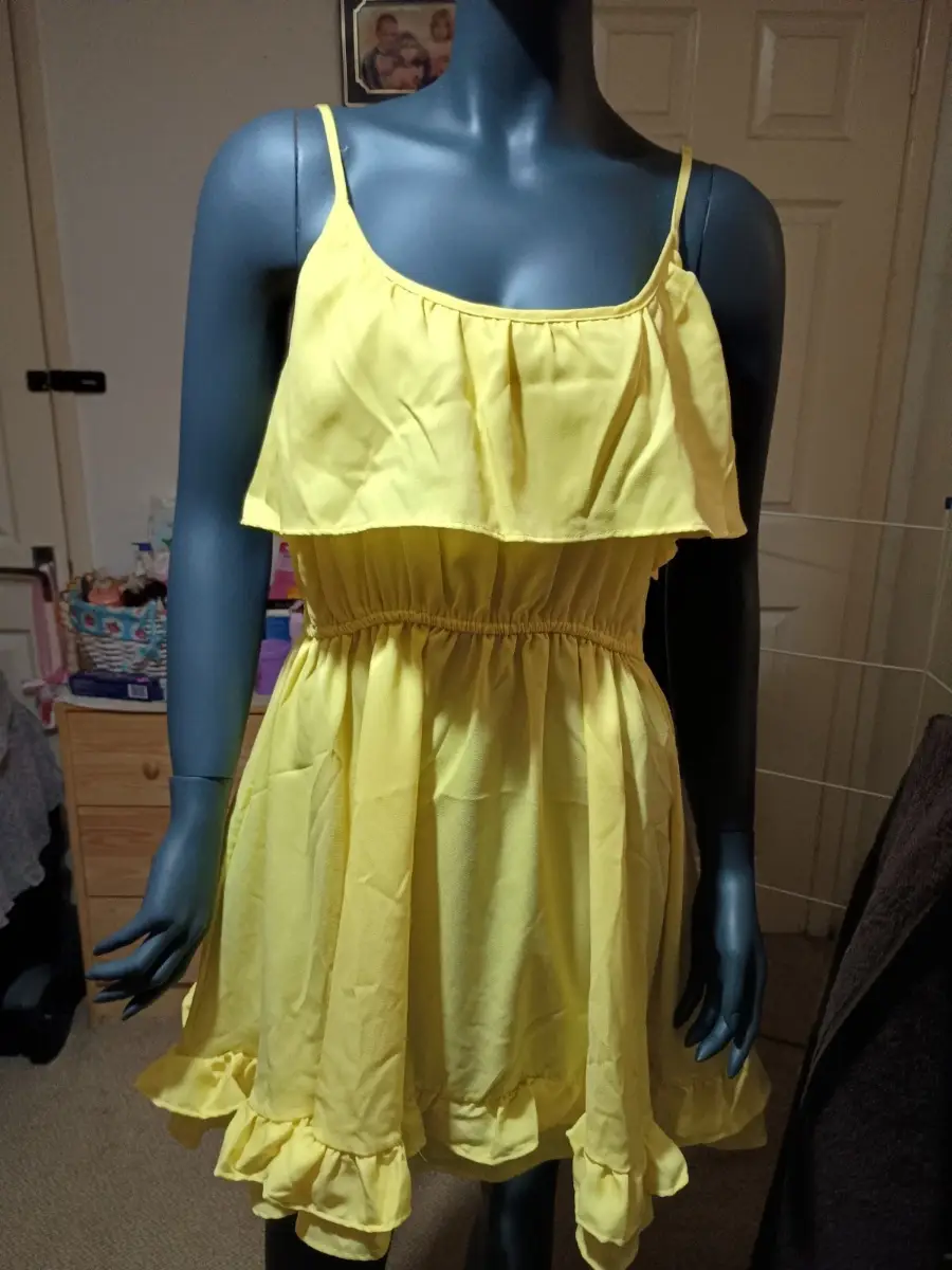 boohoo yellow dress size 14